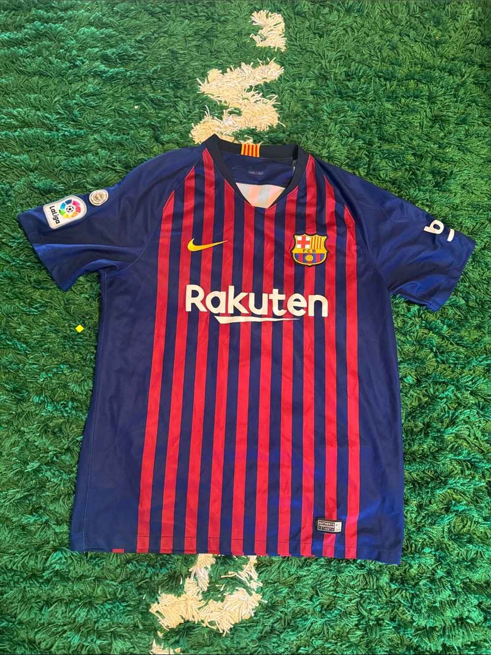 Nike Barcelona Home Jersey in Blue & Red with Yellow Swoosh